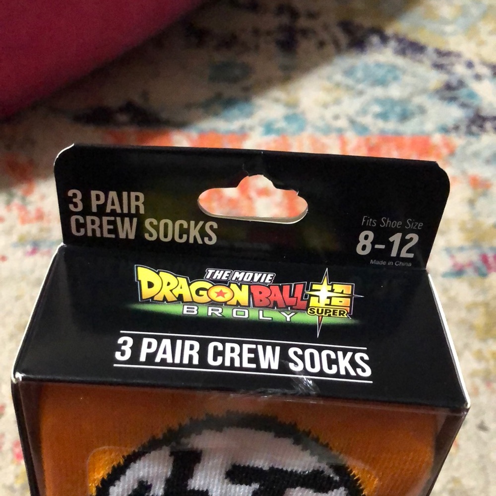 men’s DRAGONBALL 3 pair crew socks - Picture 3 of 3
